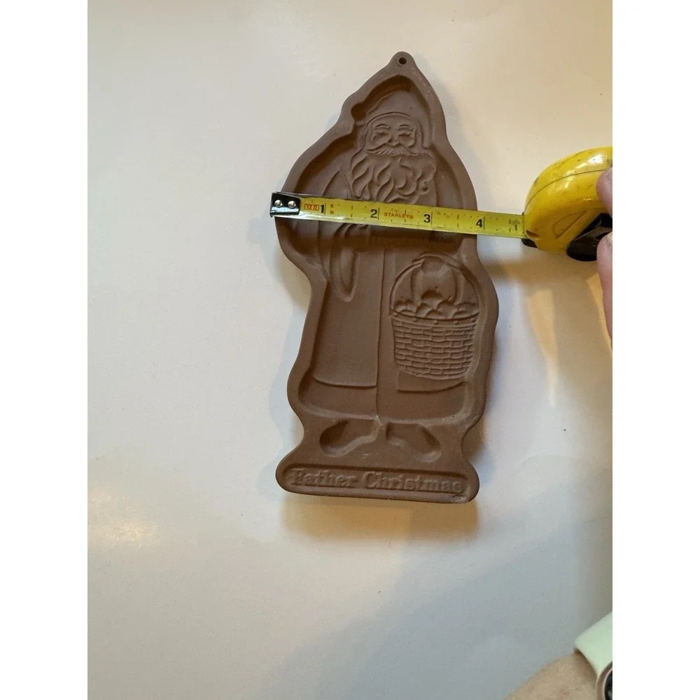 2 Brown Bag Cookie Stoneware Molds Bunny Rabbit 1988 & Father Christmas‎ 1990